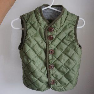 BABY GAP QUILTED PUFFER VEST - JERSEY LINED